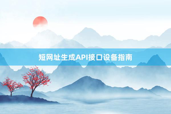 短网址生成API接口设备指南